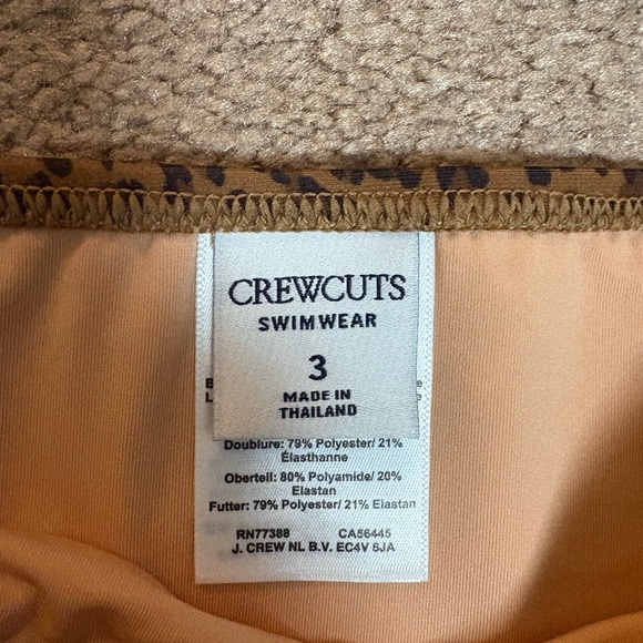 NWT J.Crew Crewcuts Girls' Ruffle Halter-Neck Two-Piece Swimsuit -Brown Cheetah - Picture 4 of 6